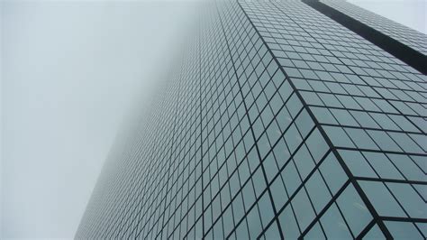 Worms Eye View Low Angle Building Mist Architecture Hd Wallpaper
