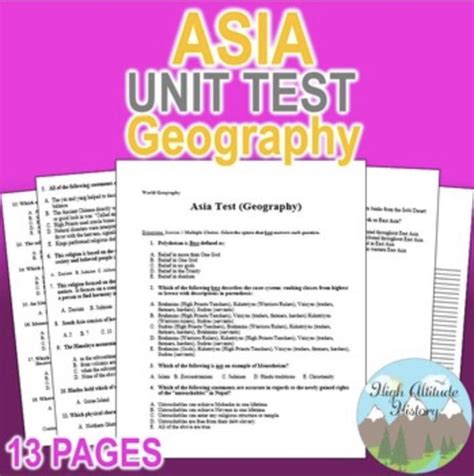 Asia Test Geography Geography Social Studies Resources Teacher Blogs