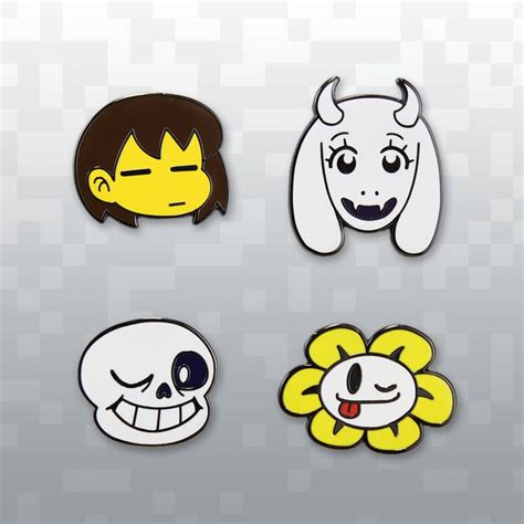 Character Pins Set 1 With Images Undertale Enamel Pins Cute Pins
