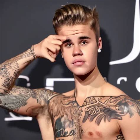 Justin Bieber Showing Off His Hairy Armpits Stable Diffusion