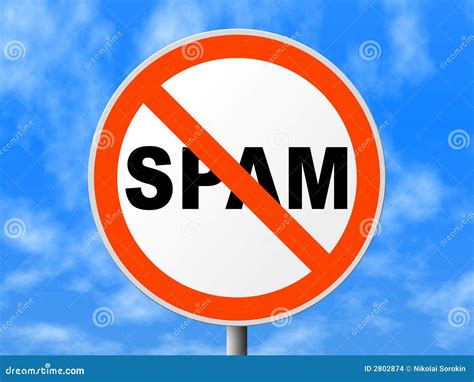 Round Sign No Spam Stock Photo Image Of Icon Advertisement 2802874