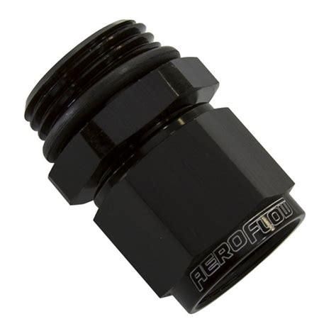 Aeroflow Male 6 Orb To Female 8an Swivel Adapter Black Af907 08 06blk