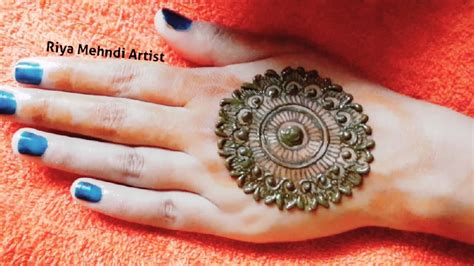 We have a wide variety of the latest tikki mehndi designs for hands to make this struggle easier for you. Simple Mandala Mehndi Design 2020 | Easy Gol Tikki Mehndi ...