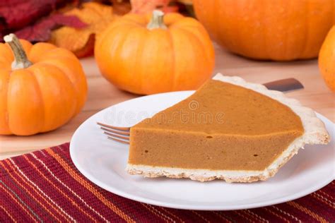 Slice Of Pumpkin Pie Stock Photo Image Of Season Treat