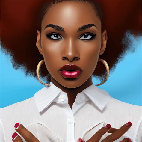 Beautiful African American Woman In A Linen Comic Book Style Graphic · Creative Fabrica