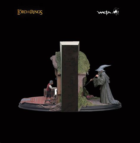 Lord Of The Rings Gandalf And Bilbo No Admittance Book Ends By Weta The