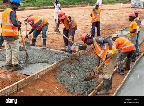 Road Construction Near Accra Ghana Africa Stock Photo Royalty Free