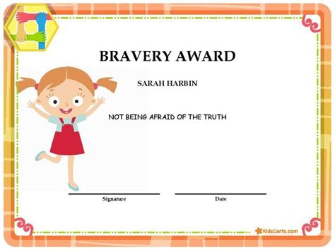 Bravery Award Bravery Awards Bravery Awards With Regard To Amazing Bravery Certificate