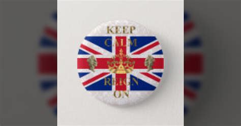 Keep Calm Reign On Queen Jubilee Button Keep Calm Ts