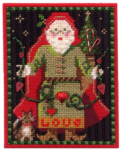nordic love santa from kelly clark needlepoint stitch guide available needlepoint christmas