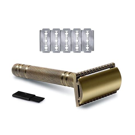 Leymiga Brass Bronze Double Edge Safety Razor With Blades