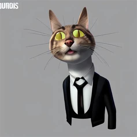 Cat In Suit Irti Funny Picture 3 1 5 2 Tags Cat Stable Diffusion