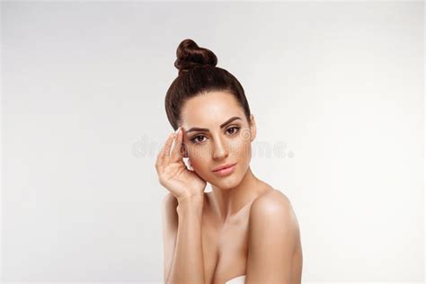 Beautiful Woman Portrait Skin Care Concept Skin Care Dermatology Stock Image Image Of Woman