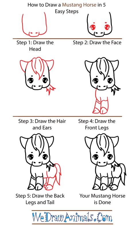 How to draw a mustang horse lejardindemarmousetinfo. How to Draw a Cute Mustang Horse