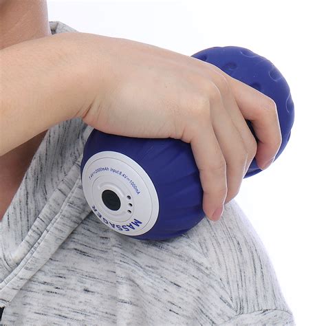 Handheld Vibrating Peanut Massage Ball Deep Tissue Trigger Point Therapy Cordless 3 Intensity