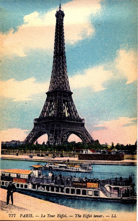 Eiffel Tower Vintage Postcard
