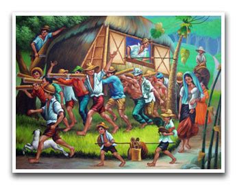 The bahay kubo or nipa hut is a type of stilt house indigenous to the cultures of the philippines. What makes us proud...: BAYANIHAN