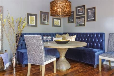 A Corner Dining Area Feels Surprisingly Sophisticated With A Velvet