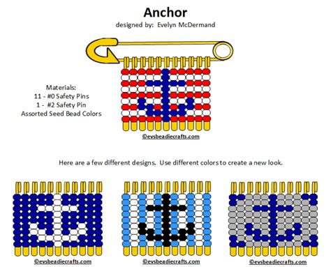 Anchor 720×583 Pixels Safety Pin Jewelry Patterns Safety Pin