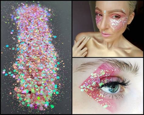 Face Glitter Gel Body Rave Glitter Festival Makeup Eye Etsy