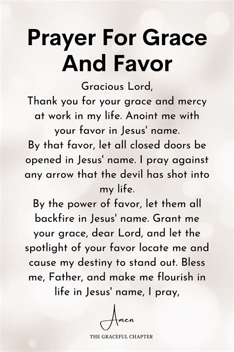 Prayer For Grace And Favor Morning Prayer Quotes Bible Quotes Prayer