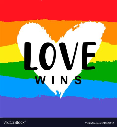 Love Wins Inspirational Gay Pride Poster Vector Image