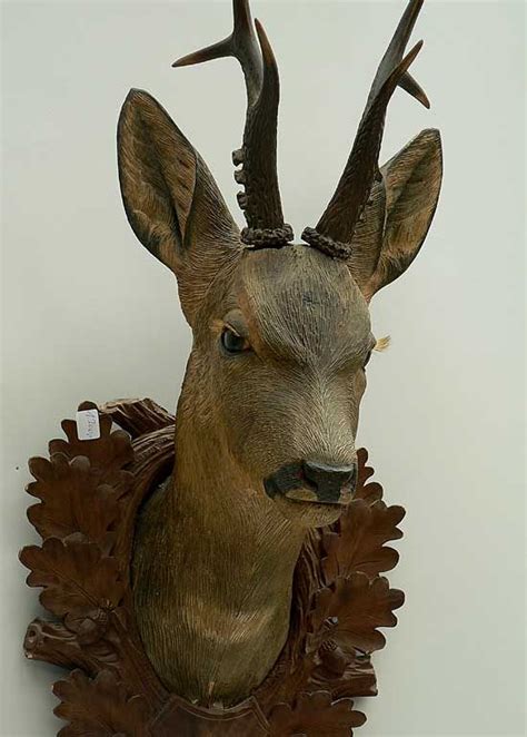 Black Forest Stag Deer And Chamois Heads From The South Of Germany