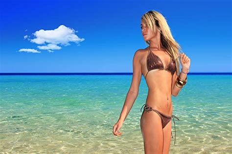 Sexy Frau In Bikini Strand Beach Xxl Wandbild Kunstdruck Foto Poster