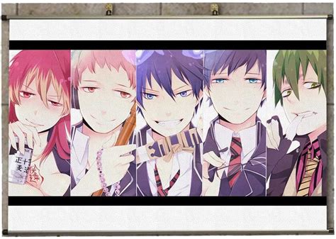 Canvas Wall Scroll Poster 32x20 Inches Anime Blue Exorcist Rin Okumura Renzo Shima