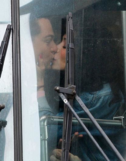 Leonardo Dicaprio Kisses Cristin Milioti On Set Of The Wolf Of Wall Street In New York City