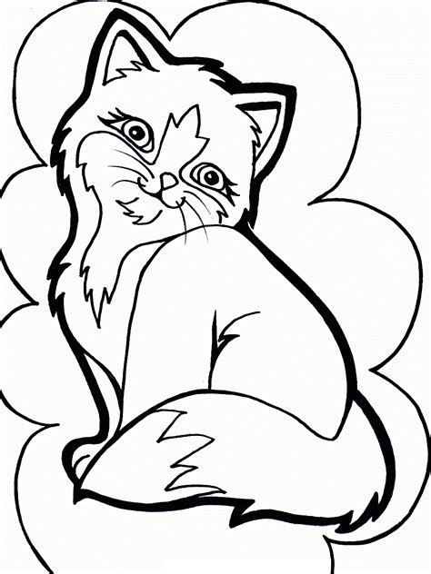 Printable Coloring Pages Of Kittens Printable Blank World