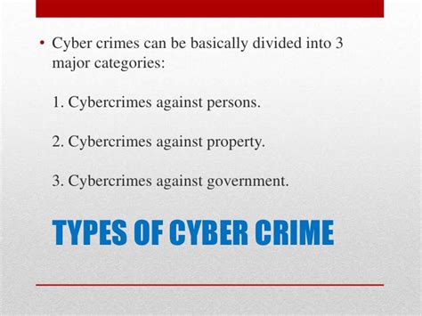Overview of types of cyber crimes: Cyber Crime