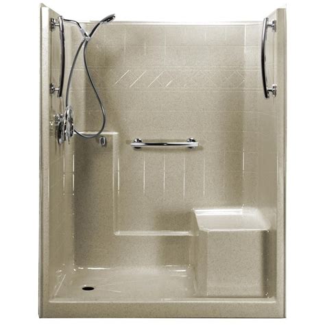 Shower base with seat (sbwsod). Ella Freedom Chrome-V 60 in. x 33 in. x 77 in. 1-Piece Low ...
