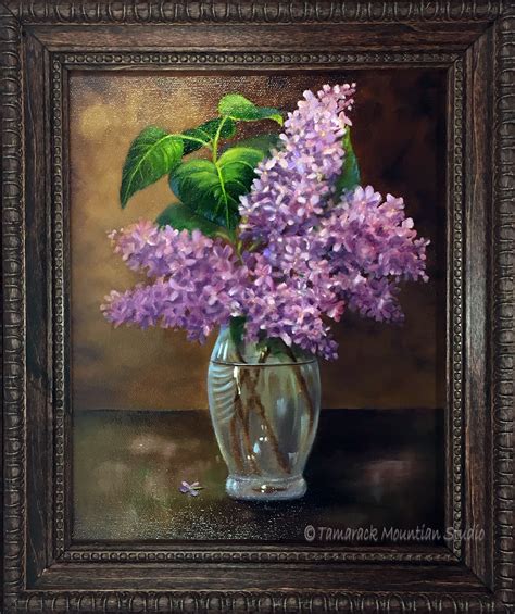 Purple Lilacs Oil Painting Tamarack Mountain Studio Purple