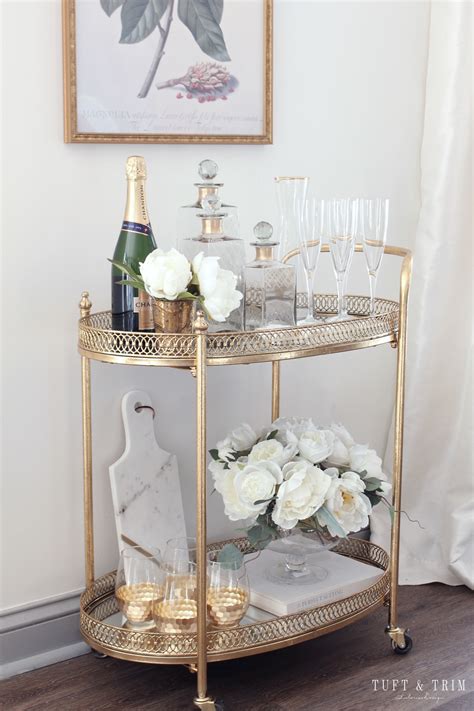 Bar Cart Styling Tips And Ideas Tuft And Trim