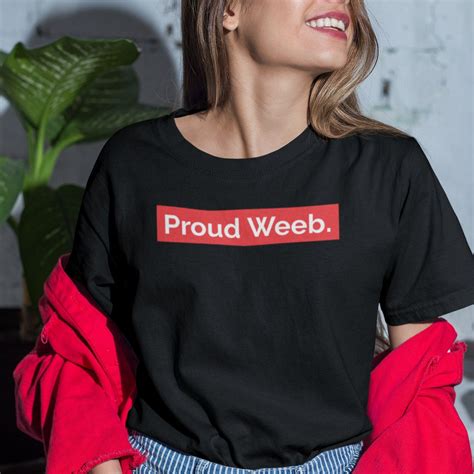 Minimalistic Proud Weeb Shirt Funny Shirts For Anime Fans Etsy