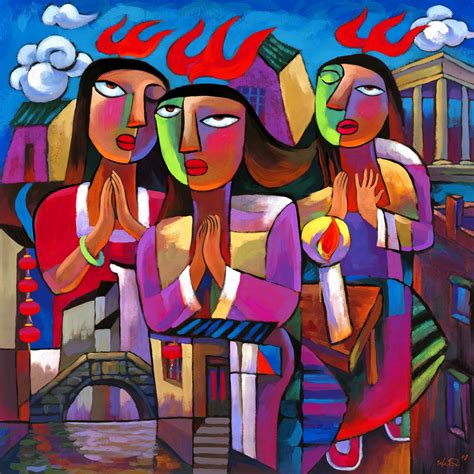 The Good Heart Holy Spirit Coming Painting By He Qi
