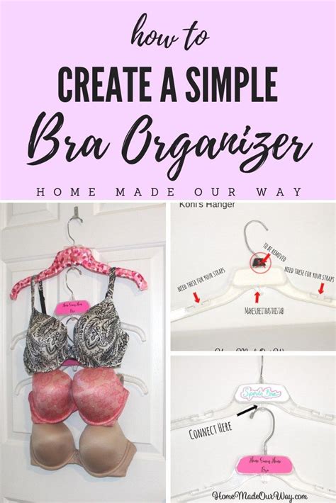 How To Create A Simple And Pretty Bra Organizer Bra Organization Diy
