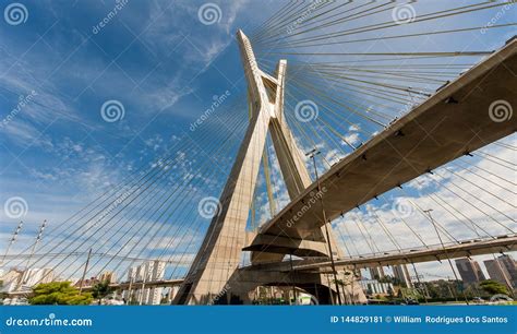 The Octavio Frias De Oliveira Bridge Is A Cable Stayed Bridge In Sao