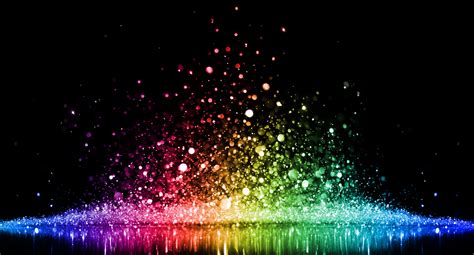 Rainbow Of Sparkling Glittering Lights Abstract Background Cool