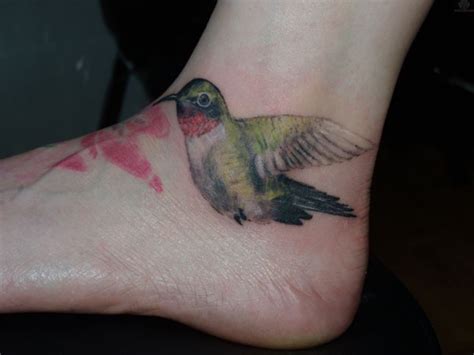 Hummingbird Tattoo On Ankle Tattooimagesbiz