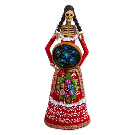 Unicef Market Handmade Catrina Skeleton Sculpture From Mexico La