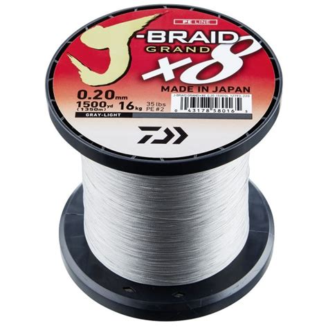 Daiwa J Braid Grand X8 Grey Light 1350m