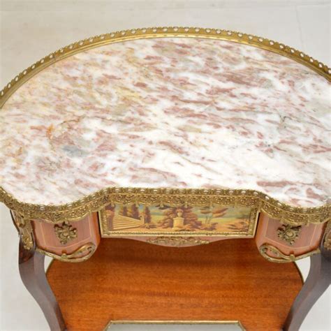 Antique French Marble Top Kidney Shape Side Table Marylebone Antiques