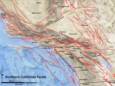 Southern California Earthquake Fault Line Map