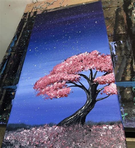 Cherry Blossom Tree Painting Cherry Blossom Painting Sakura