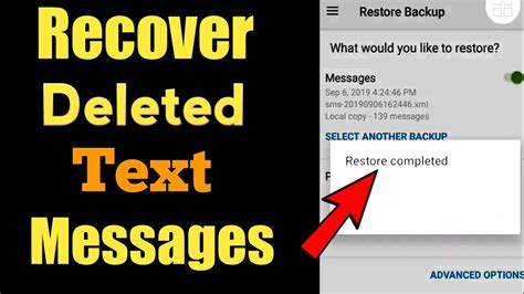 How To Recover Deleted Text Messages Restore Deleted Messages Youtube