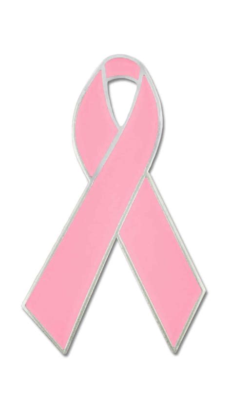 Pinmarts Breast Cancer Pink Awareness Ribbon Enamel Lapel Pin