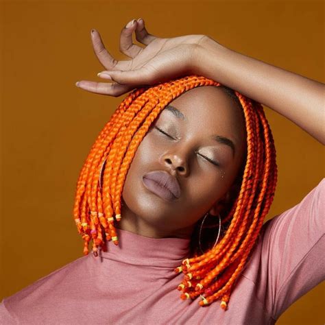 Orange Braids Orange Box Braids Jamaican Hairstyles Blog