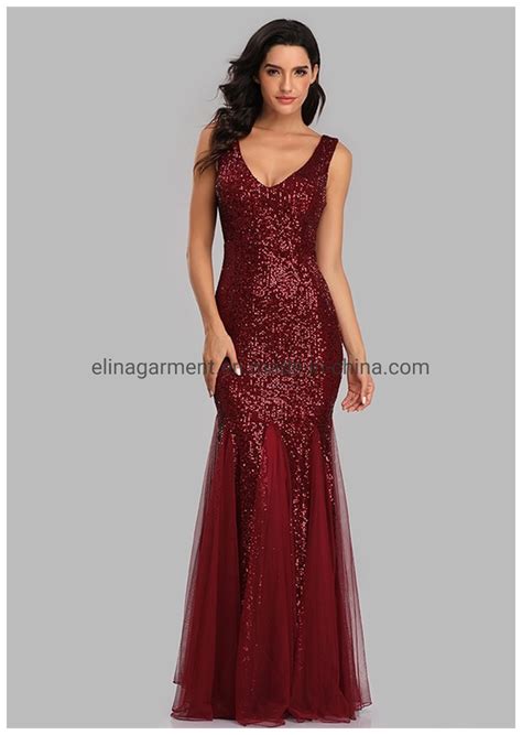 Sequined Add Net Sex Beading Ball Dress Luxury V Neck Evening Party